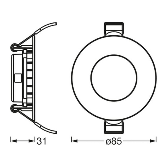 OSRAM Downlight Slim LED Einbaustrahler weiß 4,5 W