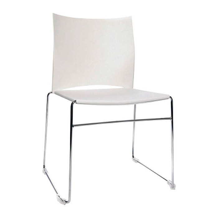 Topstar Besucherstühle W-Chair CH490-2 weiß Kunststoff, 4 St.