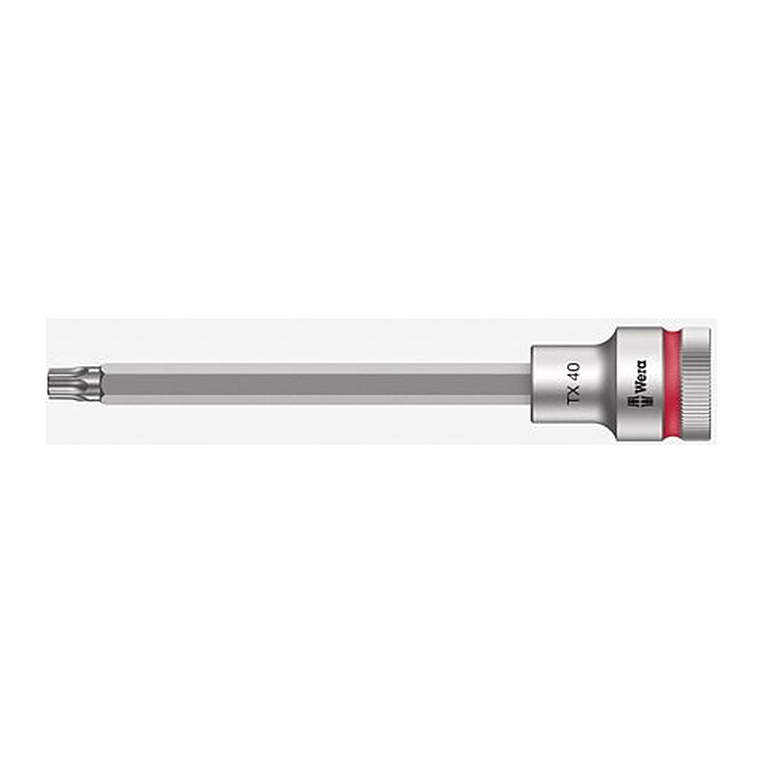 Wera TORX Zyklop mit Haltefunktion lang Steckschlüsseleinsatz Größe: 40,0 mm Länge: 140,0 mm