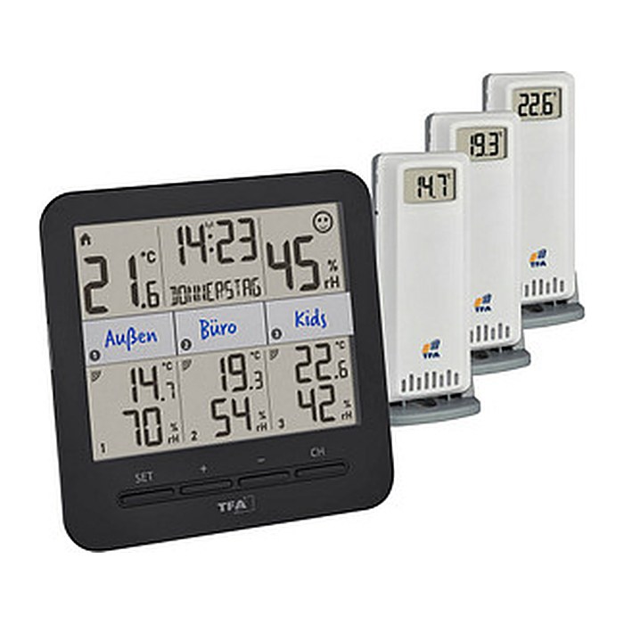 TFA® 30.3075 KLIMA@HOME 2 Thermo-Hygrometer schwarz, 1 St.