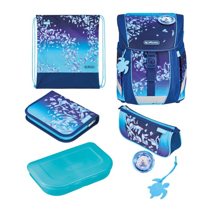herlitz Schulranzen-Set FiloActive XL Blue Ice Kunstfaser blau