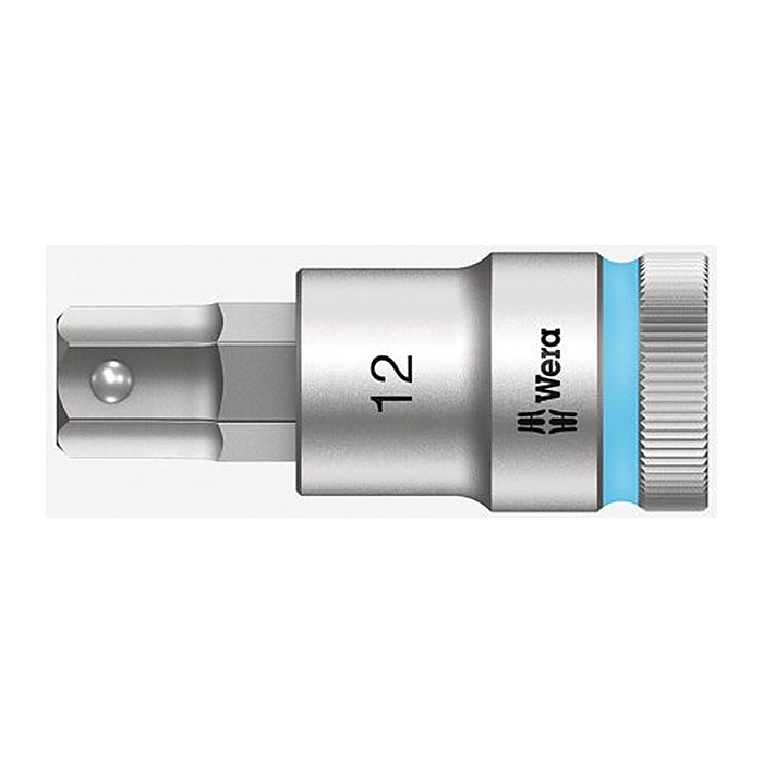 Wera 1/2" Zyklop mit Haltefunktion kurz Steckschlüsseleinsatz Größe: 12,0 mm Länge: 60,0 mm