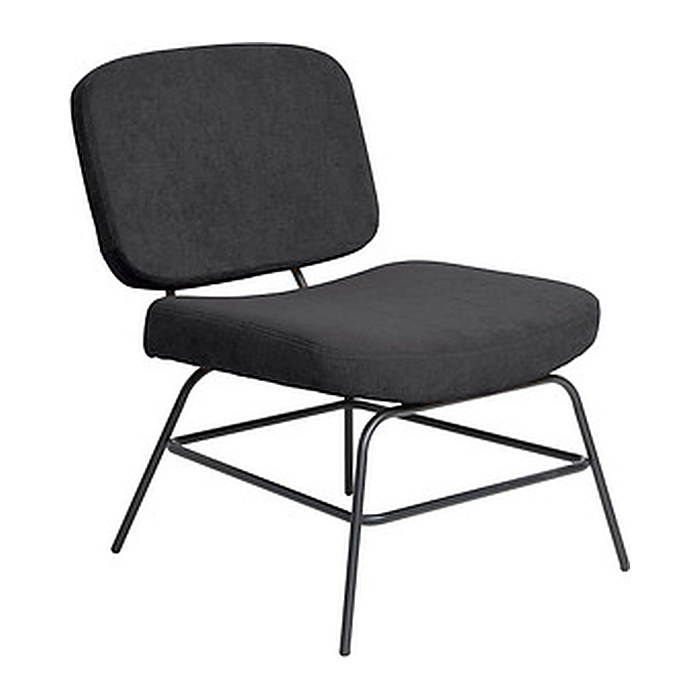 meet powered by PAPERFLOW Sessel CURVE anthrazit schwarz Stoff 57,0 x 71,0 x 75,5 cm, 1 St.