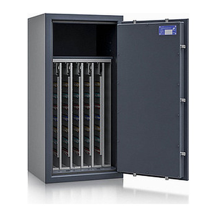 ISS safe4key Schlüsseltresor grau mit 600 Haken, Doppelbartschloss, 50,0 x 42,0 x 100,0 cm, 1 St.