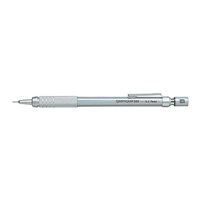 Pentel Graphgear 500 PG51 Druckbleistift silber HB 0,3 mm, 1 St.