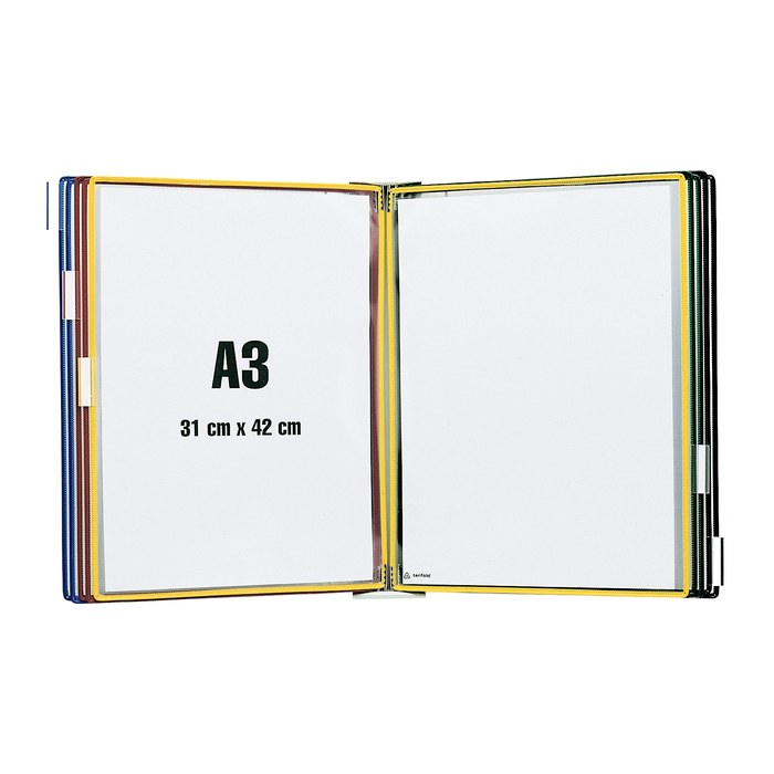 tarifold Wand-Sichttafelsystem 413101 DIN A3 blau mit 10 St. Sichttafeln, 1 St.
