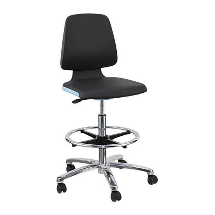 bimos Arbeitsdrehstuhl Labsit blau, schwarz Kunstleder