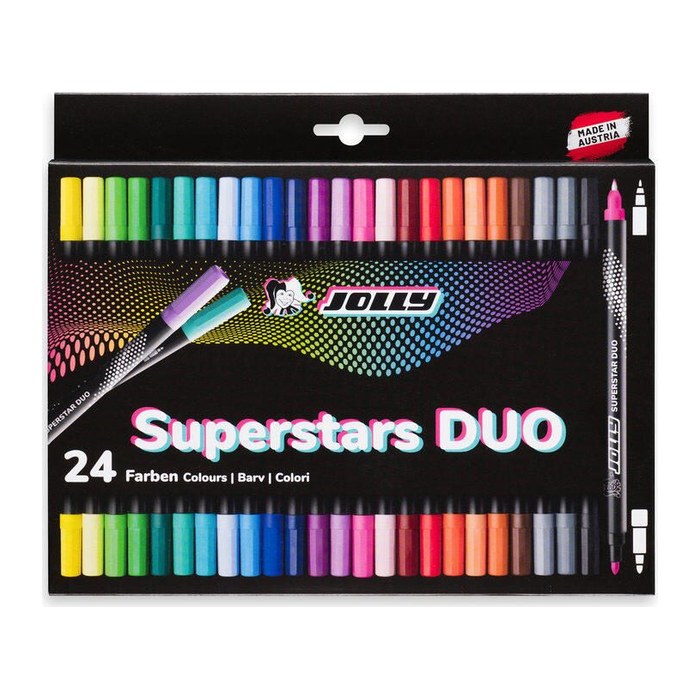JOLLY Next Superstars Duo Filzstifte farbsortiert, 24 St.