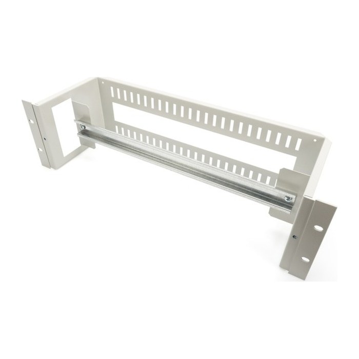 DIGITUS Hutschienenträger 3HE 19" (483mm) + Hutschiene grau