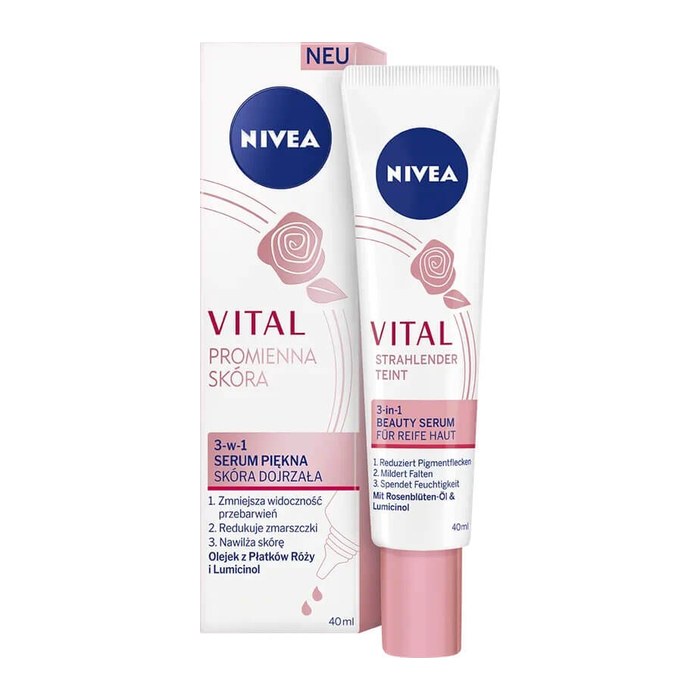NIVEA VITAL STRAHLENDER TEINT 3-in-1 BEAUTY SERUM Gesichtsserum 40,0 ml