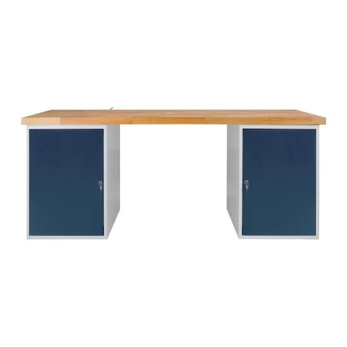 ADB Werkbank lichtgrau, anthrazitgrau 200,0 x 75,0 x 85,0 cm