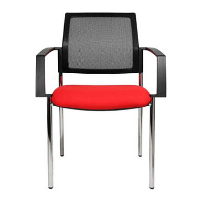 Topstar Besucherstühle BtoB 10 BB290A G210 rot, schwarz Stoff, 2 St.