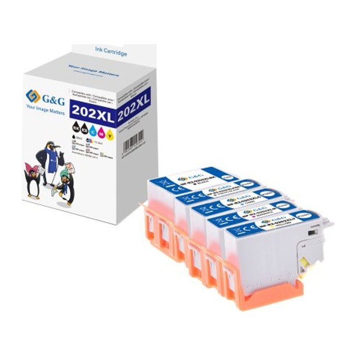 G&G Patronen 5er Set für EPSON 202XL BK/C/M/Y + FotoBK