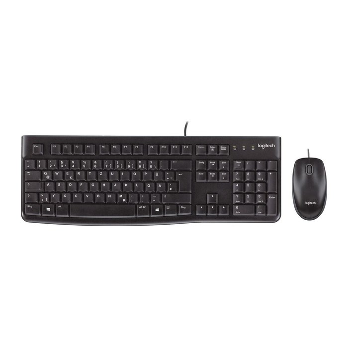 Logitech MK120 Tastatur-Maus-Set kabelgebunden schwarz
