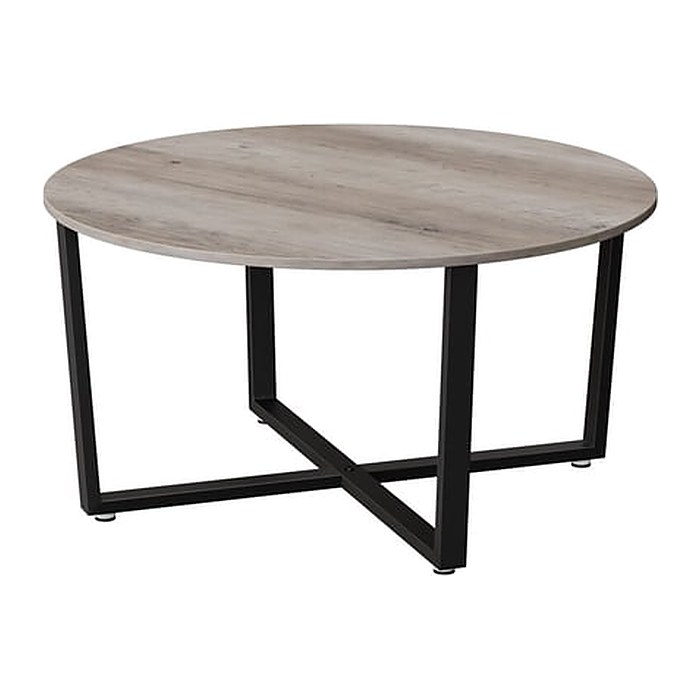 VASAGLE Beistelltisch rund Spanplatte marmor, weiß 80,0 x 80,0 x 46,0 cm, 1 St.