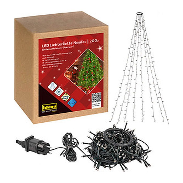 Idena NewTec 200er LED Lichternetz grün 1,5 m, 1 St.