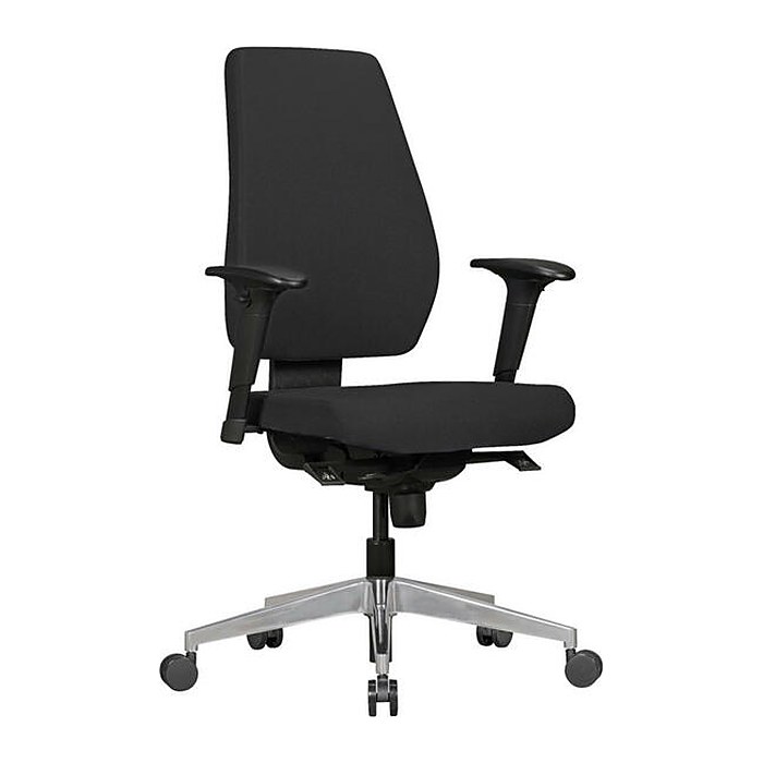 AMSTYLE Bürostuhl, SPM1.280 Stoff schwarz, Gestell silber