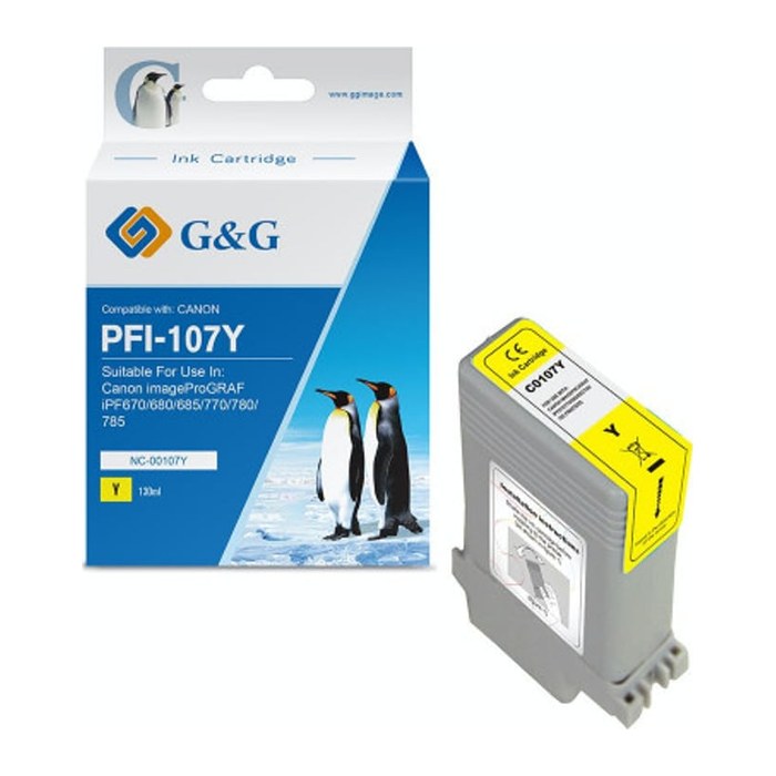 G&G Tintenpatrone kompatibel Canon PFI-107Y/ 6708B001 Gelb