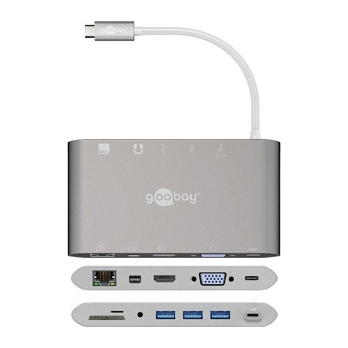 goobay 62113 USB C Multiport Adapter, 1 St.