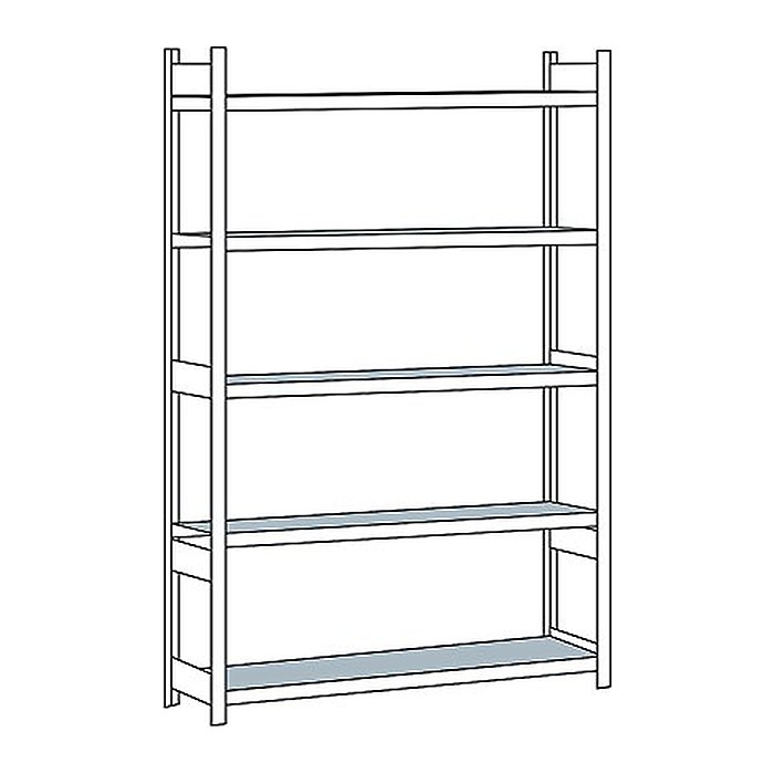 SCHULTE Schwerlast-Weitspannregal WS 2000 15722 silber 200,0 x 50,0 x 300,0 cm