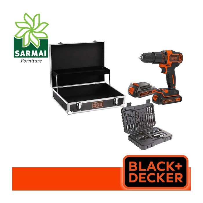 Black&Decker Akku-Schlagbohrschraube BDCHD18B2FC 2x1,5Ah 18V