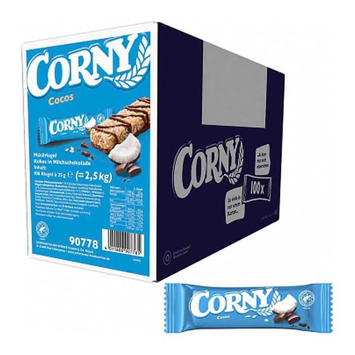 CORNY Classic Cocos Müsliriegel 100 Riegel, 100 St.