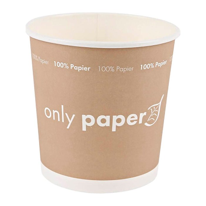 NATURE Star Einweg-Suppenbecher Only Paper braun, weiß 750 ml, 25 St.