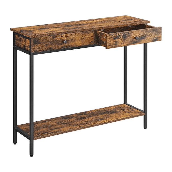 VASAGLE Konsolentisch rechteckig Spanplatte braun 100,0 x 30,0 x 80,0 cm, 1 St.