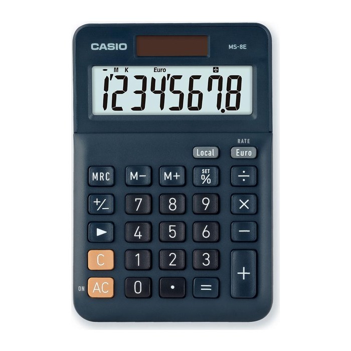CASIO MS-8E Tischrechner blau