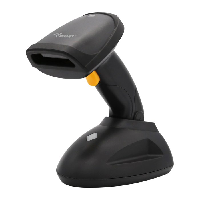 Equip 1D-Barcodescanner Laser Wireless/433MHz+Halter schwarz
