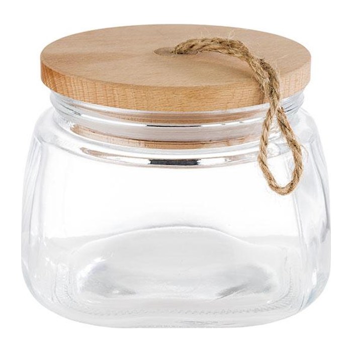 APS Vorratsdosen WOODY 11,0 cm hoch transparent 1,0 l, 1 St.