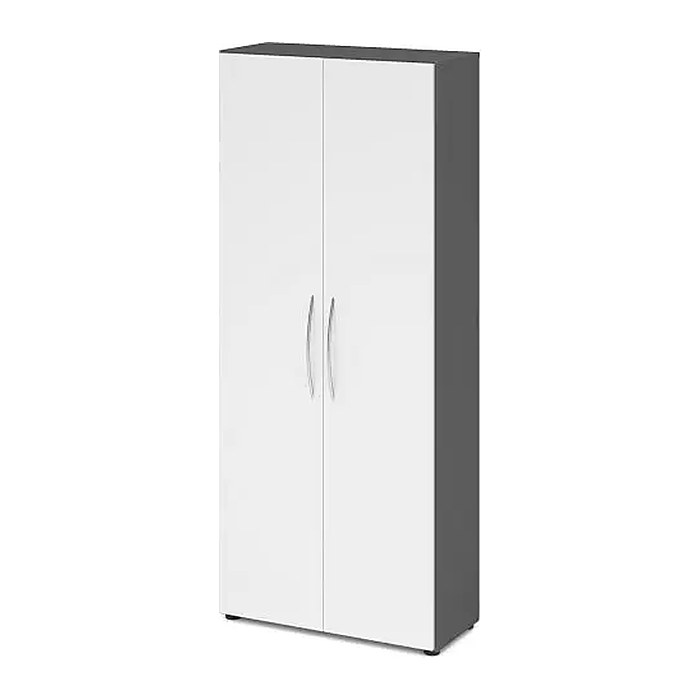 HAMMERBACHER Aktenschrank 4100, V4100/G/W/BM grafit, weiß 4 Fachböden 80,0 x 34,6 x 188,0 cm