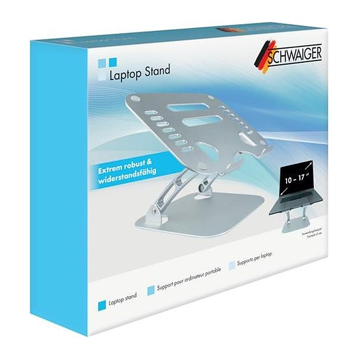 Schwaiger Laptopständer bis 20" Max. 20KG faltbar Silber