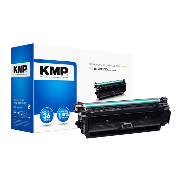 KMP H-T223YX  gelb Toner kompatibel zu HP 508X (CF362X)