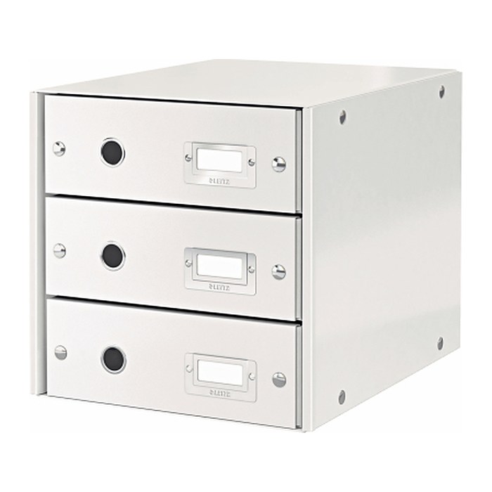 LEITZ Schubladenbox Click & Store  weiß 60480001, DIN A4 mit 3 Schubladen, 1 St.