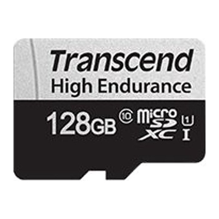 SD microSD Card 128GB Transcend SDXC USD350V w/Adapter