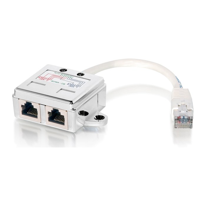 Equip 2-Port Splitter Cat5e RJ45->2xRJ45 FTP St/Bu 0.15m Polybeutel