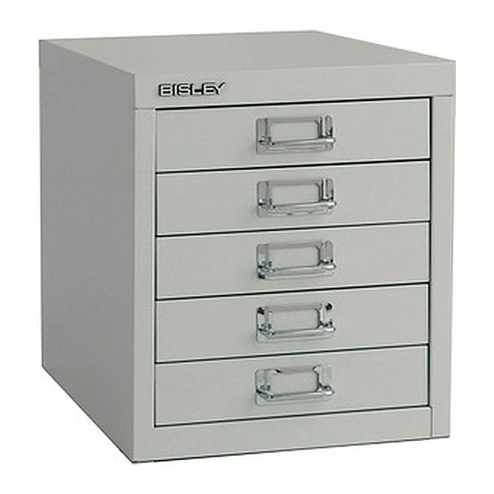 BISLEY MultiDrawer™ L125 Schubladenschrank lichtgrau 5 Schubladen 27,9 x 38,0 x 32,5 cm, 1 St.