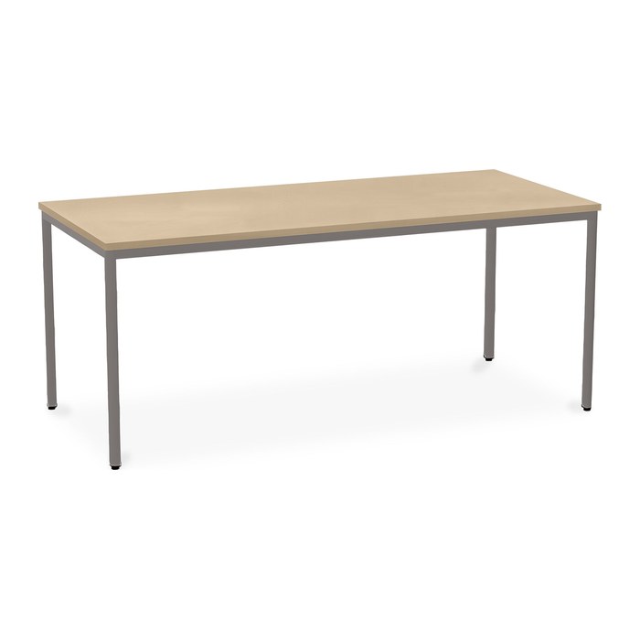 Besprechungstisch in verschiedenen Größen – G: Weißaluminium (1800 x 800 x 750 mm, Platte Ahorn)