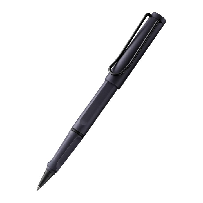 LAMY safari Tintenroller steel black, Schreibfarbe: blau, 1 St.