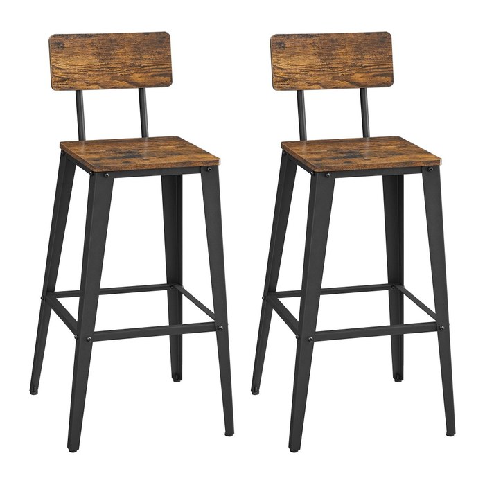 VASAGLE Barhocker LBC078B01 braun, 2 St.