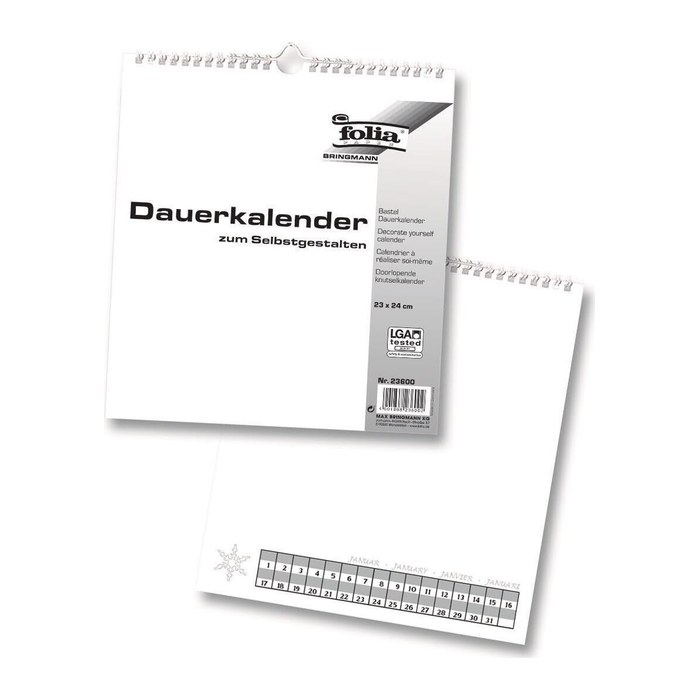 folia Kalender zum Selbstgestalten 23,0 x 24,0 cm jahresunabhängig, 1 St.