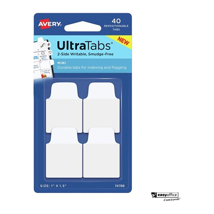 AVERY Zweckform UltraTabs Mini Haftmarker weiß 40 Blatt