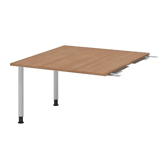 HAMMERBACHER Verbindungsplatte höhenverstellbar KT12C nussbaum, silber rechteckig 120,0 x 130,0 x 72,0 - 74,0 cm