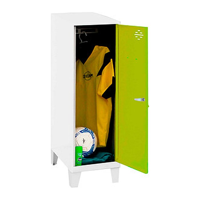 Simonrack Spind SIMONLOCKER DISM SINGLE weiß, grün 8425437120435, 1 Schließfach 30,0 x 50,0 x 101,5 cm