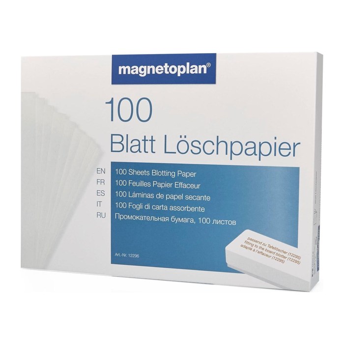 magnetoplan Löschpapier für Tafellöscher, 100 Blatt