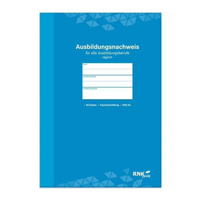 RNK-Verlag Ausbildungsnachweis, tägliche Eintragungen Formularbuch 5080, 1 St.