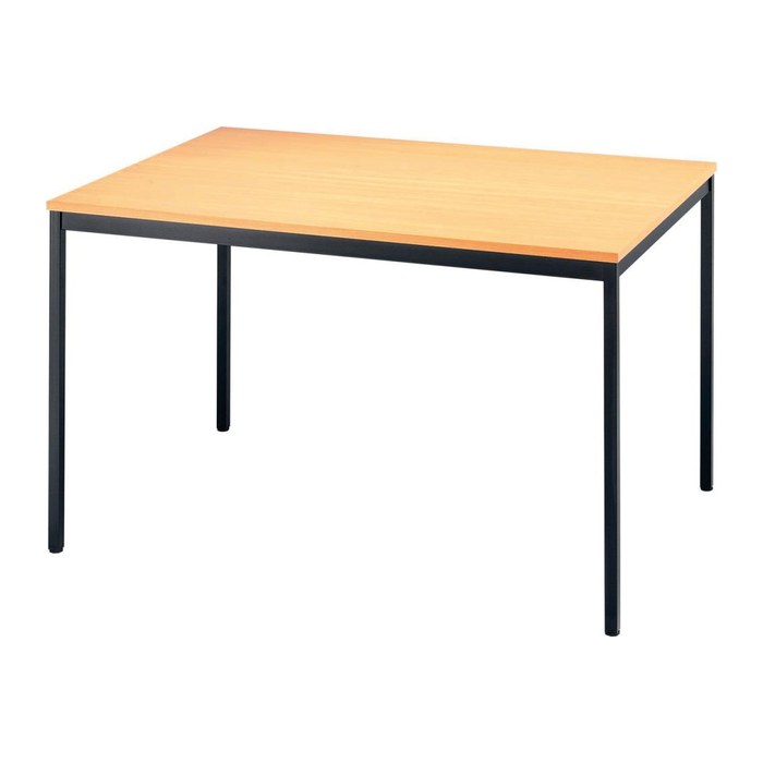 HAMMERBACHER Mehrzwecktisch buche rechteckig, Vierkantrohr schwarz, 120,0 x 80,0 x 72,0 cm