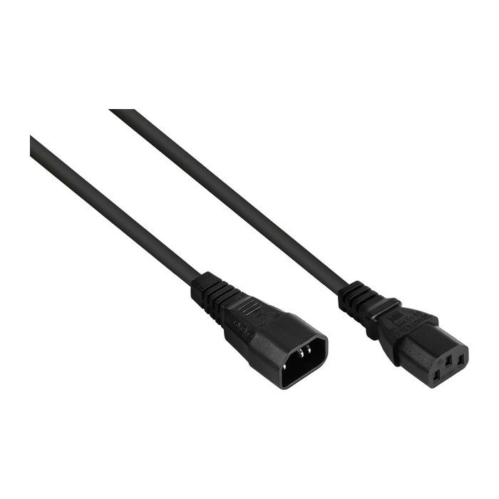 kabelmeister Kaltgeräteverläng. Stecker C14/C13 schw. 0,5m