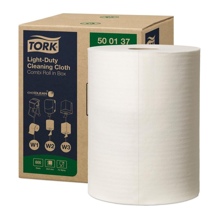 TORK Putztuchrolle Premium Combi Roll W1/2/3 1-lagig weiß, 600 Blätter, 1 Rolle